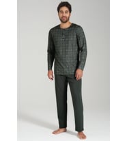 Pijadore 1685 Erkek Yaka Düğmeli Uzun Kol Pijama Takım