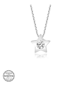 SWAROVSKİ TAŞLI YILDIZ 925 AYAR GÜMÜŞ KOLYE