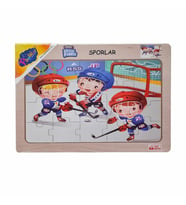 ONY-85-86-87-88 Ahşap Eğitici Puzzle Sporlar -Onyıl