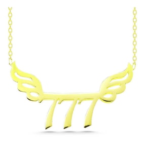Gümüş Gold 777 Melek Sayısı Kadın Kolye