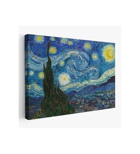Vincent Van Gogh Yıldızlı Gece Kanvas Tablosu-5165