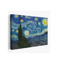 Vincent Van Gogh Yıldızlı Gece Kanvas Tablosu-5165