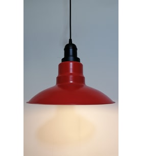 RİOLİGHT RETRO KIRMIZI İÇİ GOLD TEKLİ METAL SARKIT ÇAP:30CM (Siyah)