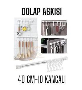 ModaCar Kayar Askılı Mutfak Dolap Askısı Banyo Askısı