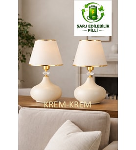 Şarj Edilebilir Pilli Led Dekoratif Masa Abajuru Gece Lambası