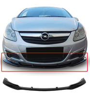 Opel Corsa D Ön Lip Plastik Parlak Siyah karlık-ön-ek-bodykit 2006-2014