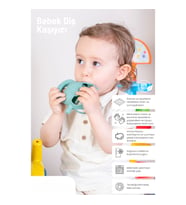 Koyu Yeşil Bebek Silikon Diş Kaşıyıcı