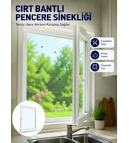 Şeffaf File Yapılı Cırt Bantlı Pencere Sinekliği Pratik Kullanım