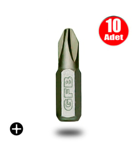 Gfb Bits Yıldız Uç Vidalama Matkap Ucu Ph2 x 25mm - 10 Adet