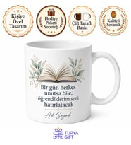 Öğretmenler Günü Hediyelik Kupa Bardak Özel Tasarım Porselen Hediye