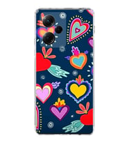 PrintiFy Xiaomi Poco X5 Pro ile Uyumlu 1mm Slim Fit Retro Renkler 3 Baskılı Şeffaf  Kılıf
