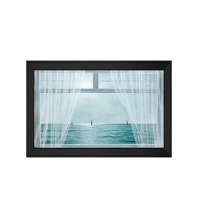 Manzara Temalı Kanvas Tablo 50 x 70 cm Siyah Çerçeve