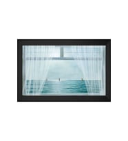 Manzara Temalı Kanvas Tablo 50 x 70 cm Siyah Çerçeve