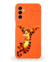 Samsung Galaxy M23 Uyumlu Lansman Kılıf Altı Kapalı İçi Kadife  Tiger Tasarımlı  Kapak (Şeffaf)