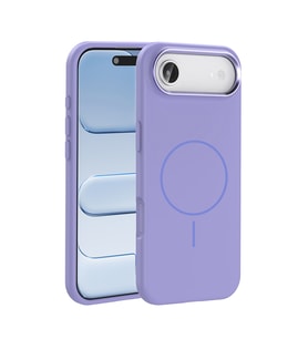 Apple iPhone 17 Air Kılıf M-Safe Şarj Özellikli Kaymaz Silikon Edi Kapak (Lila)
