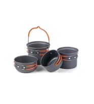 Naturehike 4IN1 Ultralight 2-3 Kişilik Kamp Yemek Pişirme Seti (Antrasit)