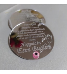 Kişiye Özel Pleksi Bebek Magnet Hatıra (Altın)
