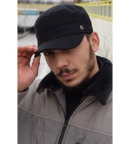 Siyah Kışlık Kastro Kep Castro Kep Polar Astarlı Şapka