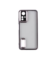 Xiaomi Redmi Note 12S Kılıf Köşeleri Renkli Şeffaf Kamera Korumalı Silikon Luxury Kapak (Mor)