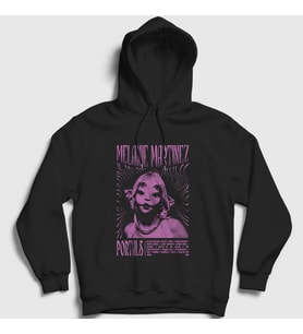 Presmono Unisex Siyah Portals Melanie Martinez Kapüşonlu Sweatshirt 471661tt