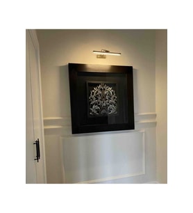 Şık Dekoratif Ayna Üstü LED Aplik Tablo ile Modern Banyo Atmosferi (Krem)