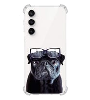 PrintiFy Samsung Galaxy S23 Fe Uyumlu Köpek 3 Baskılı Şeffaf Köşe Korumalı Antişok Kılıf