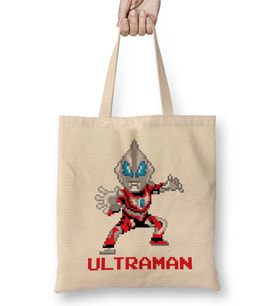 Ultraman Pixel Characters Bez Çanta Uzun Saplı