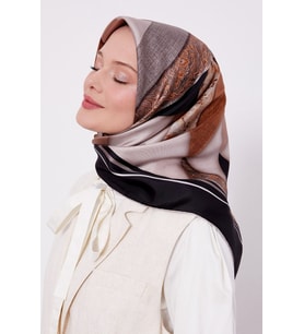 Levidor Twill İpek Eşarp LD4137-1