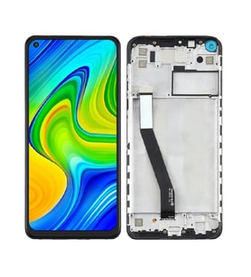 Xiaomi Redmi Note 9 ile Uyumlu Lcd Ekran Dokunmatik Çıtalı (Mavi)