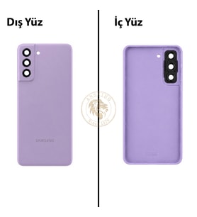 Samsung S21 Fe Lavanta Arka Pil Kapağı Batarya Kapağı Lazer Kesim Back Cover