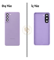Samsung S21 Fe Lavanta Arka Pil Kapağı Batarya Kapağı Lazer Kesim Back Cover