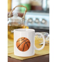 Basketbol Topu Baskılı Porselen Kupa Bardak