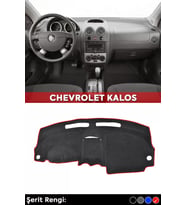 Chevrolet Kalos 3d Torpido Koruma Kılıfı - Ön Göğüs Kaplama - Kırmızı Şerit