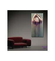 Tekli Panoramik Dikey Kanvas Modern Salon Tablosu Bohem Kadın Tasarımı