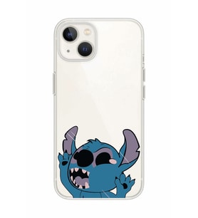 Iphone 14 Uyumlu Stitch Desenli Şeffaf Telefon Kılıfı