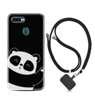 Oppo A5S A15 A16 A54 A55 A73 A74 Kılıf Boyun Askılı Silikon Bay Bay Panda 1784