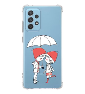 Samsung Galaxy A23 Uyumlu Köşe Korumalı Antişok Kapak Aşk Tasarımlı Şeffaf Silikon Kılıf