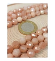 Bileklik Boy Güneş Taşı Faset Kesim Yarım Dizi 8mm (18CM UZUNLUĞUNDADIR) (42530)