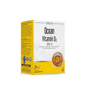 Orzax Ocean Vitamin D3 600 IU Oral Sprey 20 ml 8697595871492