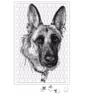 Alman Kurdu Pug Köpek Puzzle 240 Parça Yapboz