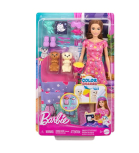 HXN01 Barbie ve Köpekçikleri Pijama Partisi