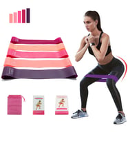 Pilates Squat Direnç Lastiği Egzersiz Lastiği Yoga Direnç Bandı 5li Set