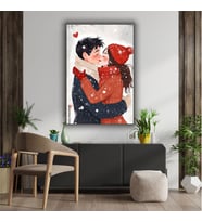 SEVGİLİLER GÜNÜ  14 ŞUBAT  AŞK Temalı Dekoratif Cam Tablo