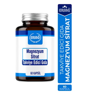 ERSAĞ Magnezyum Sitrat Takviye Edici Gıda 60 Kapsül