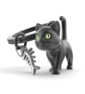 Metalmorphose Black Cat Anahtarlık (Siyah)