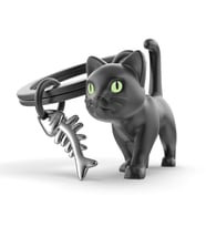 Metalmorphose Black Cat Anahtarlık (Siyah)