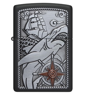 Zippo Shark Shıp Emblem 48120 (8-1) Çakmak