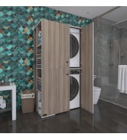 Kenzlife çamaşır-kurutma makinesi dolabı kapaklı foka crd 180*090*60 banyo arkalıksız (Karışık)
