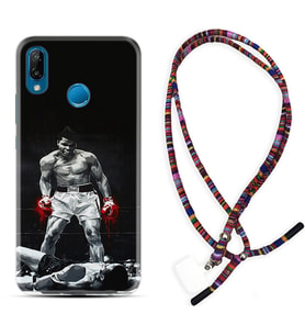 Huawei P20 Lite Mate 10 20 Lite Pro P40 Lite KılıfBoyun Asklı Rasta Silikon Moon Baloon 1369