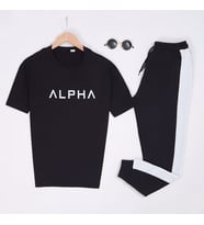 Alpha Yazılı EŞ Beyaz Eşofman Takımı  /D-4